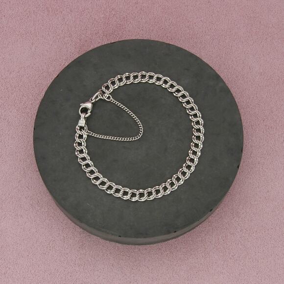 james avery sterling silver light double curb charm bracelet size 6.5in - Picture 1 of 3